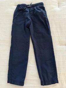 Little Boys Size 6  JUMPING BEANS Pockets Drawstring Poplin Chino Pants Navy - Picture 1 of 10