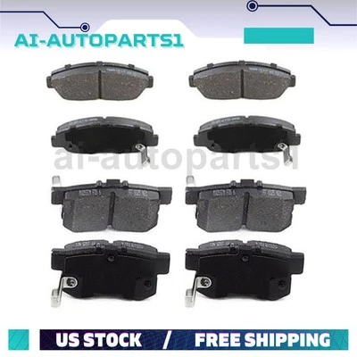 For 1991 1992 1993 1994 1995 1996 1997 Honda Accord Pair Front + Rear Brake Pads - Image 1 of 4