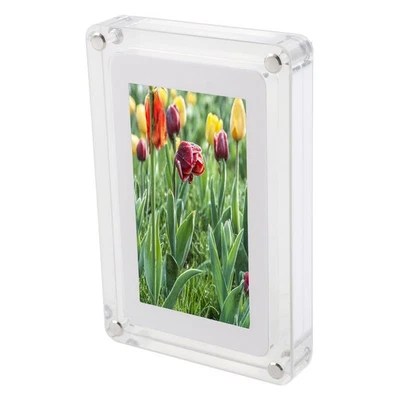5 Acrylic Digital Photo Frame IPS Screen 4GB Memory Speaker US Plug - Image 1 of 4