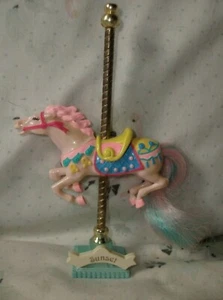 Matchbox Carousel Collection Sunset Horse Bright Beauties W/ Base 1989-1991 - Picture 1 of 6