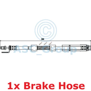 Apec Braking 368mm Disc Brake Caliper Flexible Rubber Hose HOS3678 - Picture 1 of 1