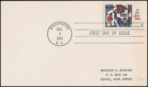 USA3 #1259 TARJETA ADDR PRIMER DÍA FDC Bellas Artes - Imagen 1 de 1