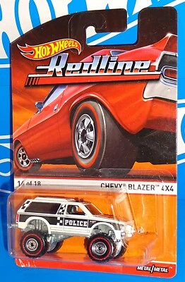 Hot Wheels 2015 Heritage Redline Series #14 Chevy Blazer 4x4 White w/ RLCTs - Image 1 of 4