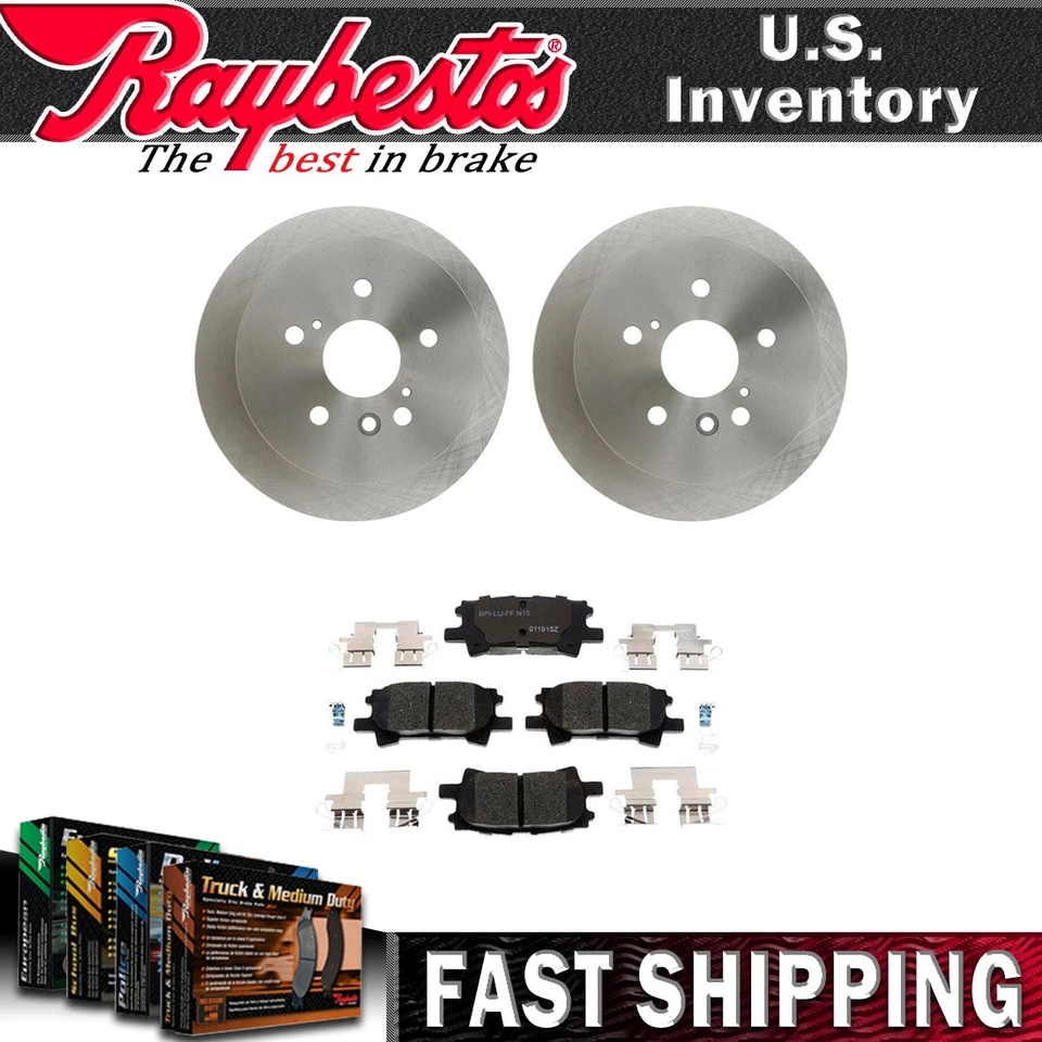 Kit de rotores de freno traseros pastillas de freno de cerámica y herrajes para Lexus RX400h 2006-2008 Foto 1 de 4