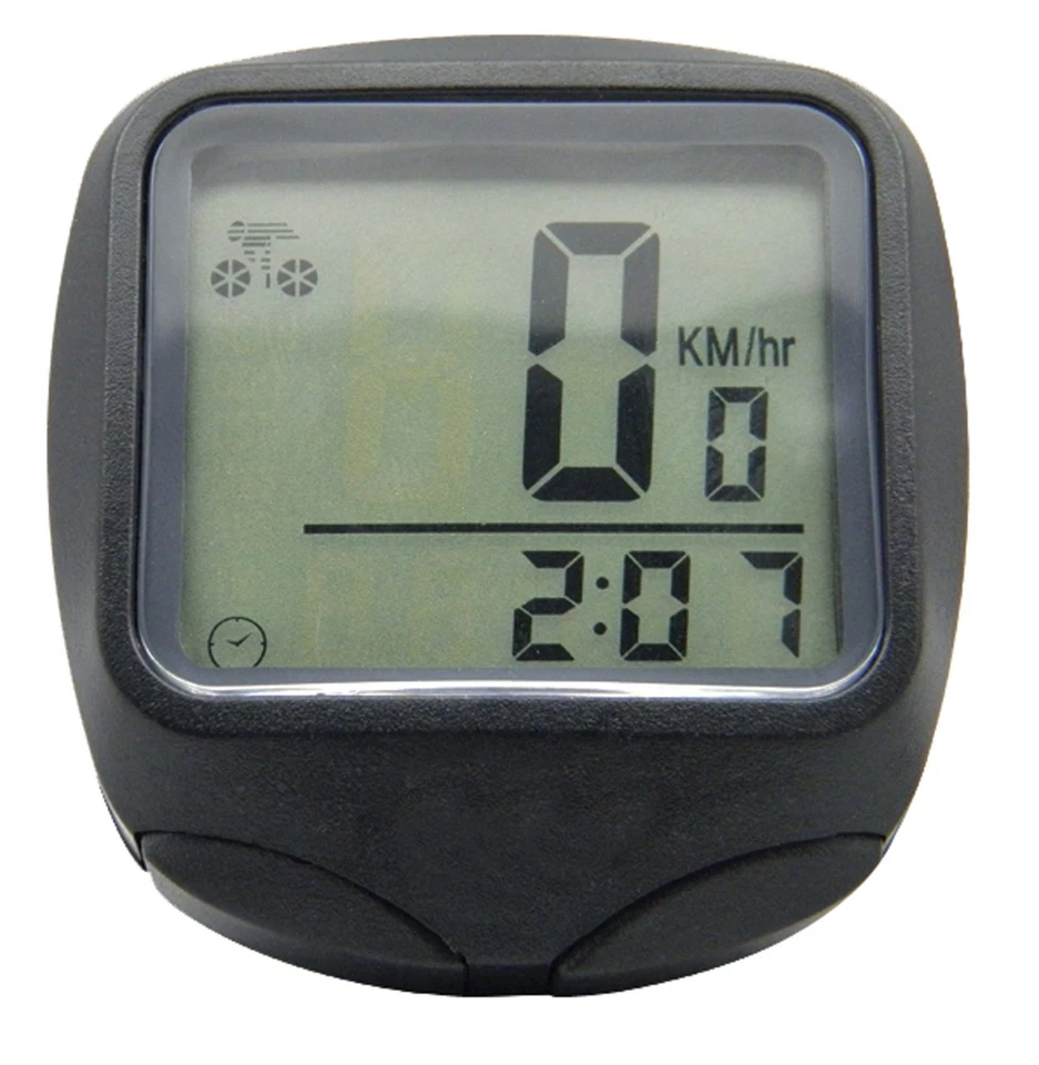 Cycle Bicycle 15 Functions Wireless LCD Speedo Odometer Speedometer Computer NEW - Image 1 of 2