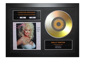 Dolly Parton Signed Gold Disc Album Ltd Edition Framed Picture Memorabilia - Picture 1 of 1