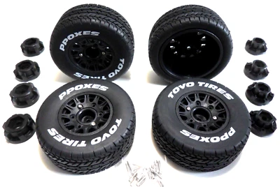 Kurzstrecken-LKW On-Road Rad & Reifen Set 12 mm/17 mm Sechskant passt Traxxas Slash - Bild 1 von 2