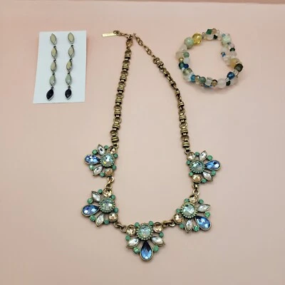 Conjunto de 3 piezas de collar de diamantes de imitación Mythologies a juego LEER DES  Foto 1 de 4