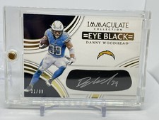 2016 Panini Immaculate Eye Black Danny Woodhead Auto 21/99 Chargers (B298)