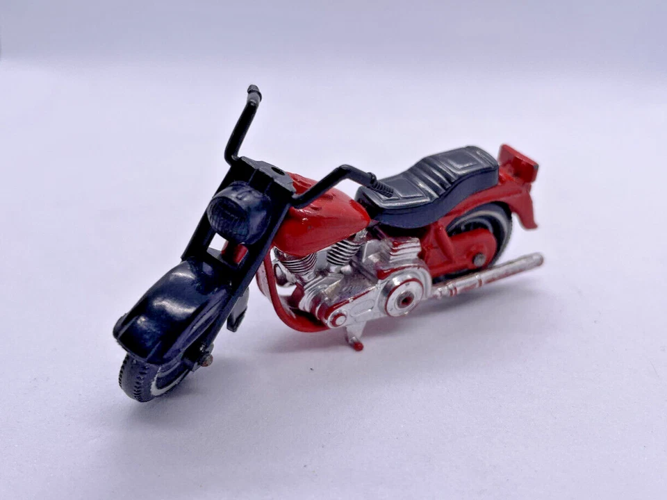 MATCHBOX SUPERFAST 1980 || PRE-PRO || #50 Harley Davidson -Red/Black Bars & Seat - Image 1 of 3
