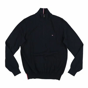 Tommy Hilfiger Herren Zip Pullover Troyer Pulli dunkelblau Größe M - XXXL - Bild 1 von 1