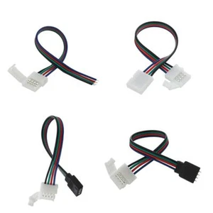 4PIN 10MM RGB LED STRIP LIGHT SNAP CLIP ADAPTER CONNECTOR WIRE MALE FEMALE PCB - Picture 1 of 5
