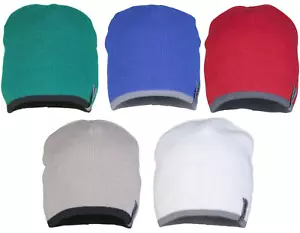Sombrero de punto Sombrero reversible Beanie Sombrero de invierno cálido de 2 colores Planam Beanie de invierno - Imagen 1 de 6