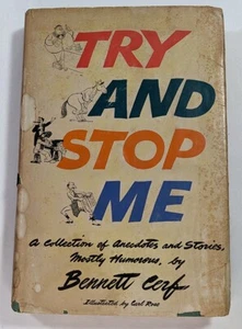 Try and Stop Me by Bennett Cerf Hardcover book Simon & Schuster 11th Printing - Picture 1 of 7