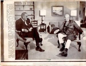 1968 Lyndon Johnson Visits Dwight Eisenhower AP foto - Foto 1 di 2