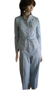 MARC JACOBS BLUE COTTON PANTS SUIT SIZE 6/8 - Picture 1 of 9