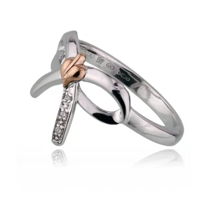 Anillo de Plata Clogau Talla L Arco de Diamantes Oro Rosa Galés 3STOLBR Regalo - Imagen 1 de 8
