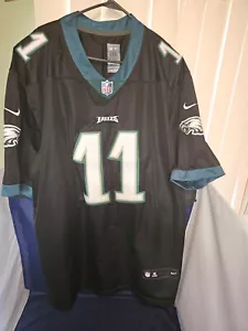 Camiseta Nike NFL Philadelphia Eagles 11 Carson Wentz Talla XXL Negra en el campo - Imagen 1 de 12