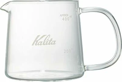 Jarro de vidro resistente ao calor para servidor de café feito em Kalita 400ml #31276 NOVO do Japão - Imagem 1 de 2