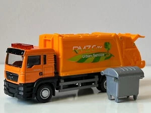Truck/Lorry MAN TGS Garbage Service + Bin Model Diecast Toy RMZ City 1:64 Scale - Picture 1 of 18
