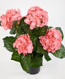 Hortensienbusch Deluxe 42cm rosa-pink im Topf LM Kunstblume künstliche Hortensie - Bild 1 von 6