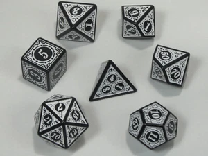 NUEVO JUEGO DE 7 DADOS RPG / D&D - Magic White - Imagen 1 de 8