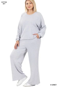 🌻 Plus Size 2pc. Lounge Set H. Grey 3XL🌻 - Picture 1 of 1
