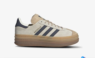 Adidas Originals Gazelle Bold W Cream Night Indigo JQ5126 Casual Women Sneakers - Image 1 of 4