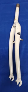NOS Vintage Gary Fisher Spinner White 2001 1 1/8 steel Threaded Fork MTB 160MM - Picture 1 of 8