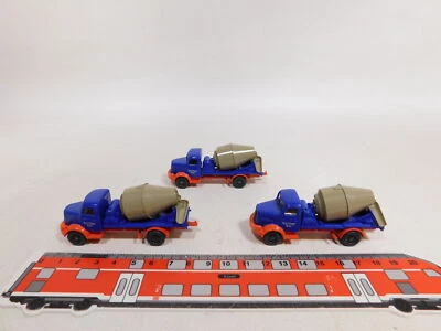3X H0 1:87 Betoniere Henschel HS 100 Sauer Estate Mint #DX185-0,5 - Immagine 1 di 4