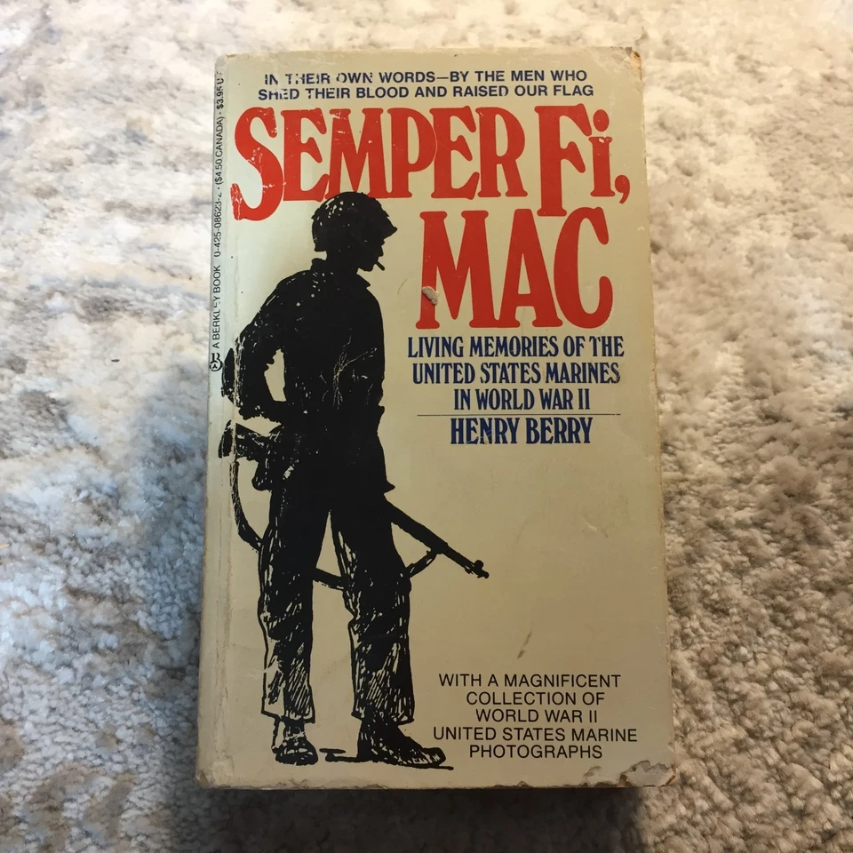 Semper Fi Mac Henry Berry 1983 Berkley WWII Marines Memoirs Paperback Book Foto 1 de 4