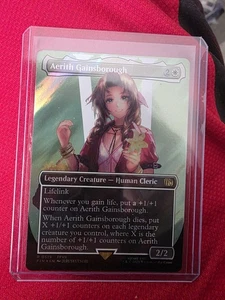 MAGIC THE GATHERING FINAL FANTASY - AERITH GAINSBOROUGH - BORDERLESS SURGE FOIL - Picture 1 of 2