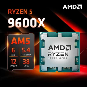 5 9600X Processor 5.4GHz38MB Game Cache 4NM TDP 65W Socket AM5 Gaming CPU Zen 5 - Picture 1 of 7