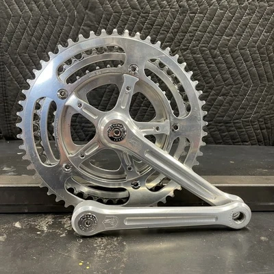 Vintage Camagnol Nuovo Record Triple Crankset - 54/46/36 - 170mm - Used - Image 1 of 4