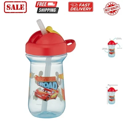 Taza de paja para niños pequeños Disney/Pixar Cars - Tazas abatibles para niños pequeños a prueba de derrames... Foto 1 de 4