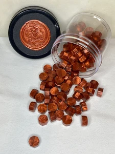 100 cuentas de cera de sellado de cobre oxidado - Imagen 1 de 3