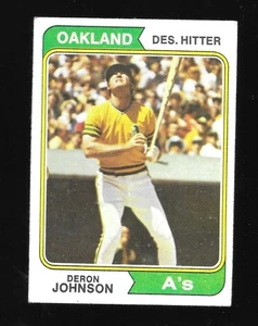 Deron Johnson Oakland Athletics 1974 Topps #312 excelente estado casi nuevo - Imagen 1 de 1