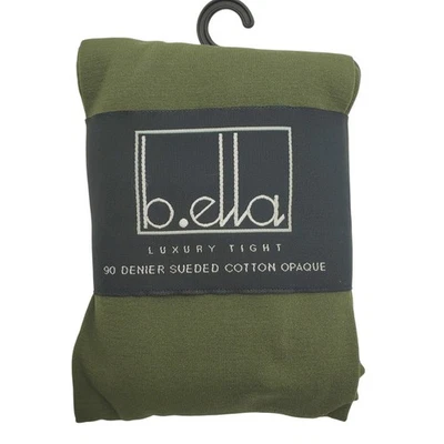 Medias Italianas Algodón Pequeñas Oliva Oscura B.ella Erika 90 Denier Gamuza NUEVAS Opacas Foto 1 de 4