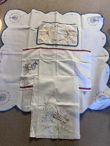 Vintage Posten 5 verschiedene handgenähte Bettwäsche mit kleinen Mängeln - Bild 1 von 16