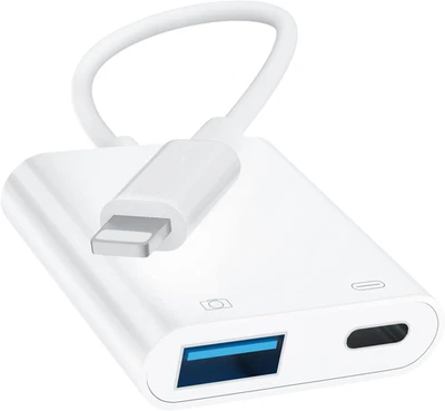 [Apple MFi zertifiziert] Lightning auf USB Kamera Adapter für iPhone, iPad auf USB3.0 - Bild 1 von 4