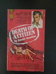 1960 Fawcett - Matt Helm Death of a Citizen by Donald Hamilton Paperback Book - Picture 1 of 7