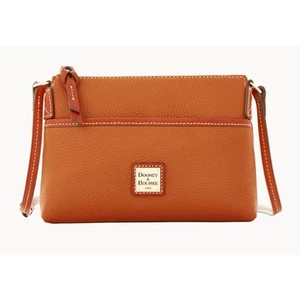 Dooney & Bourke Kiesel genarbtes Ingwerleder Umhängetasche - karamellfarben - UVP 200 $ - Bild 1 von 13