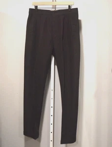 Pantalones de vestir negros para hombre Haggar 33" x 32" pliegues delanteros puños pantalones piernas - Imagen 1 de 3