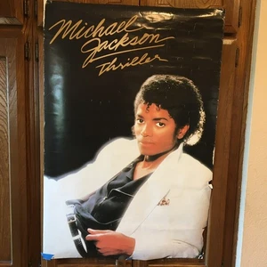 Michael Jackson "Thriller" Poster 24"x16 1/2" - BESCHREIBUNG LESEN - Bild 1 von 3