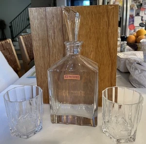 Nachtmann Riedel Fine Bavarian Crystal Aspen Whiskey Set Dekanter 2 Becher - Bild 1 von 13