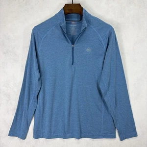 Travis Mathew 1/4 Zip Pullover Mens Large Blue Golf Performance Stretch Sweater - Picture 1 of 9