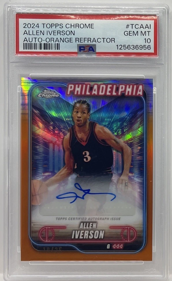 Allen Iverson 10 Graded Basketball Trading Cards & Accessories for