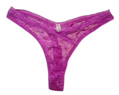 INTIMATE FREE PEOPLE женские кружевные стринги георгиновые розовато-лиловые трусики нижнее белье размер M - Изображение 1 из 3