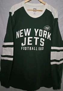 New York Jets NFL Football Maglia Manica Lunga, Uomo Taglia 3XL, Verde/Bianco - Foto 1 di 10