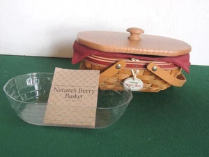 Longaberger Weihnachten Nature's Berry Tree Trimm Korb 2006 Liner Tag auf Deckel - Bild 1 von 8